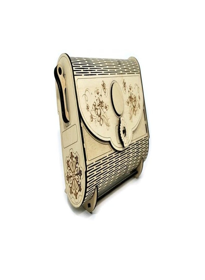 MeeCraft Designer Women's Wooden Clutches, Ladies Hand Purse, 23.7x6.8x15.4cm, Yellow. - Image 2